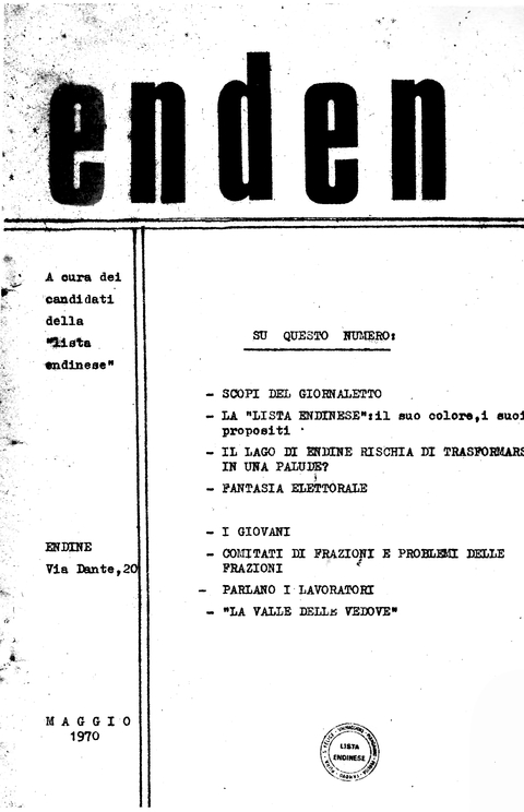 ENDEN 01, 1970-05