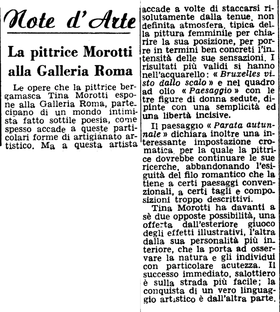 01-02-1955 Nota critica sulla pittrice Tina Morotti-Eco-di-Bg