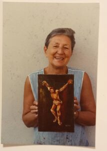 Tina Morotti con una sua crocifissione