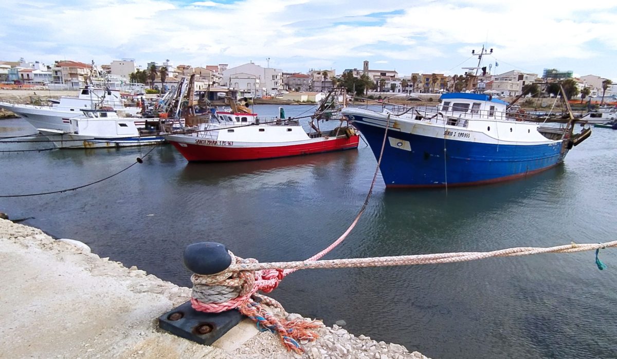 2022-10-14 Il porto con le barche da pesca a Scoglitti